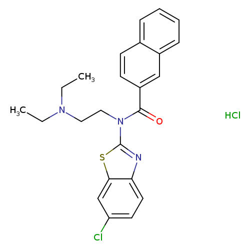 N-(6-chloro-1,3-benzothiazol-2-yl)-N-[2-(diethylamino)ethyl]naphthalene-2-carboxamide hydrochloride