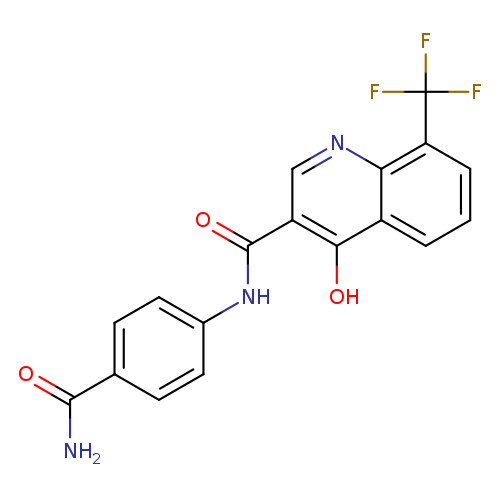 N-(4-carbamoylphenyl)-4-hydroxy-8-(trifluoromethyl)quinoline-3-carboxamide