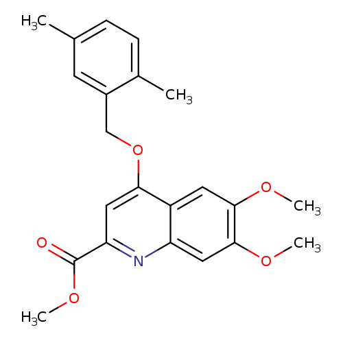 methyl 4-[(2,5-dimethylphenyl)methoxy]-6,7-dimethoxyquinoline-2-carboxylate