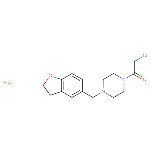 2-chloro-1-{4-[(2,3-dihydro-1-benzofuran-5-yl)methyl]piperazin-1-yl}ethan-1-one hydrochloride