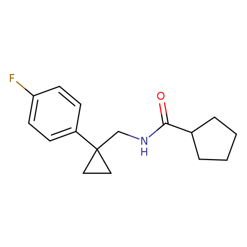 N-{[1-(4-fluorophenyl)cyclopropyl]methyl}cyclopentanecarboxamide