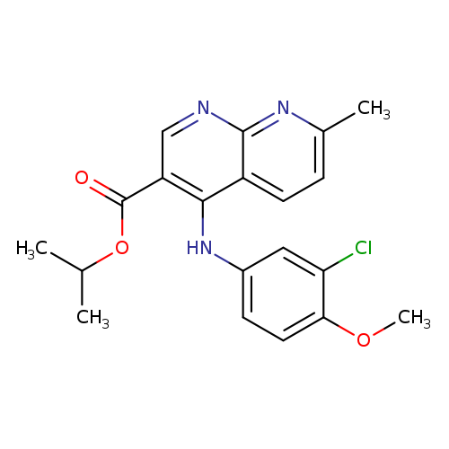 propan-2-yl 4-[(3-chloro-4-methoxyphenyl)amino]-7-methyl-1,8-naphthyridine-3-carboxylate