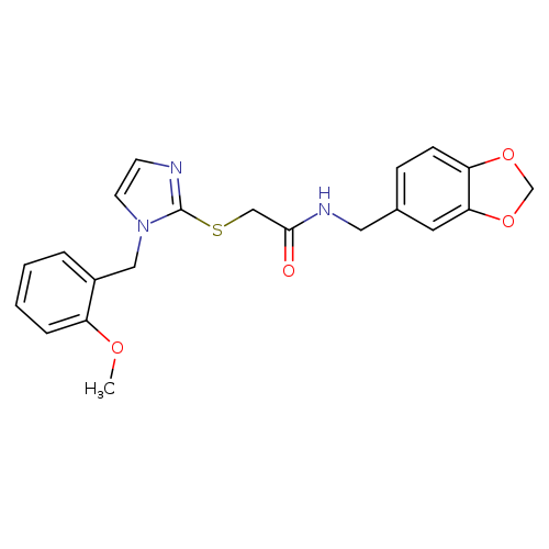 N-[(2H-1,3-benzodioxol-5-yl)methyl]-2-({1-[(2-methoxyphenyl)methyl]-1H-imidazol-2-yl}sulfanyl)acetamide