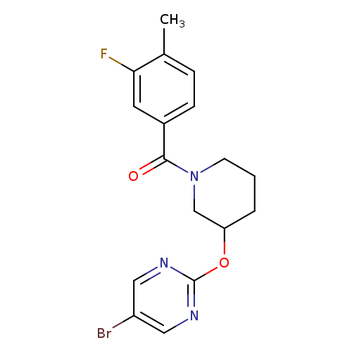 5-bromo-2-{[1-(3-fluoro-4-methylbenzoyl)piperidin-3-yl]oxy}pyrimidine