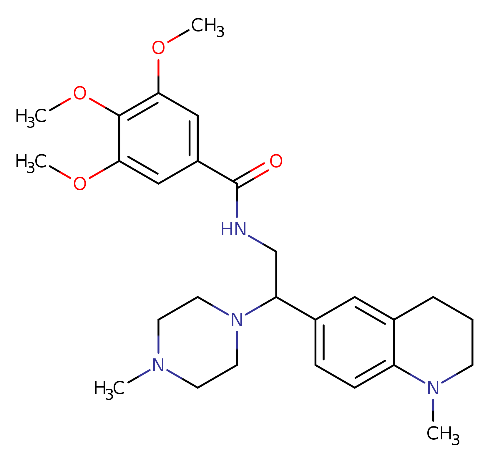 3,4,5-trimethoxy-N-[2-(1-methyl-1,2,3,4-tetrahydroquinolin-6-yl)-2-(4-methylpiperazin-1-yl)ethyl]benzamide