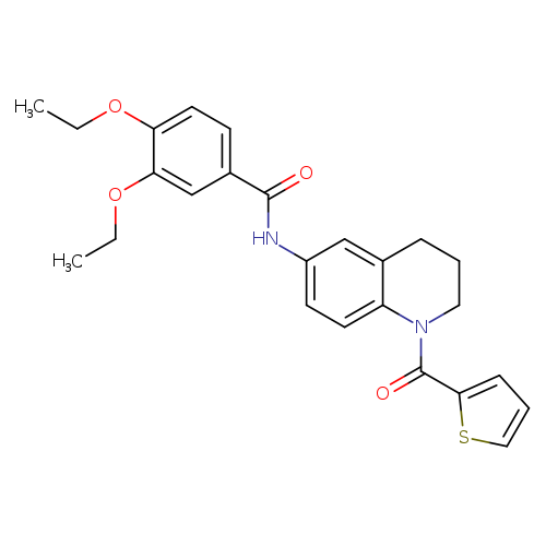 3,4-diethoxy-N-[1-(thiophene-2-carbonyl)-1,2,3,4-tetrahydroquinolin-6-yl]benzamide