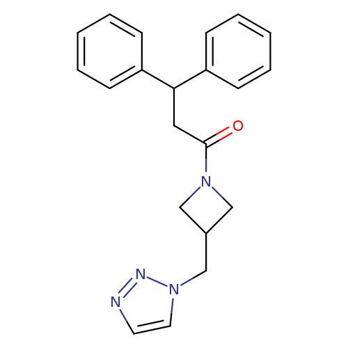 3,3-diphenyl-1-{3-[(1H-1,2,3-triazol-1-yl)methyl]azetidin-1-yl}propan-1-one