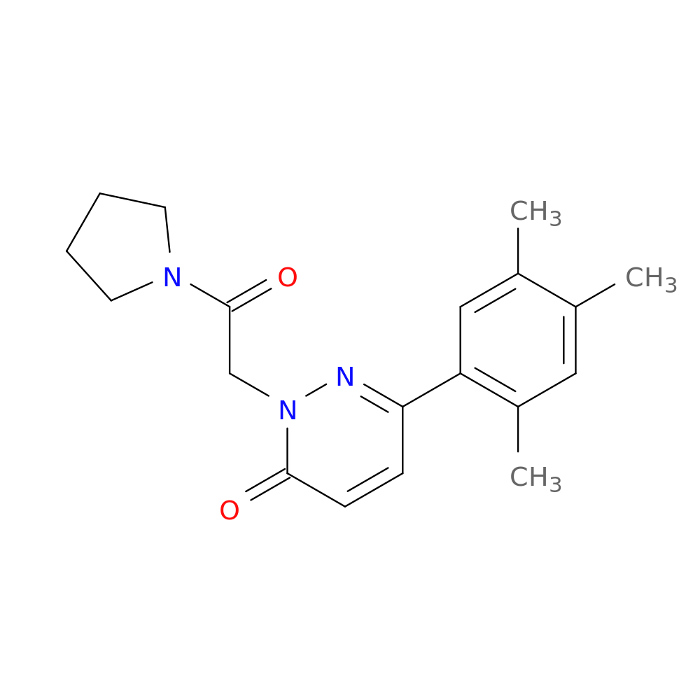 2-[2-oxo-2-(pyrrolidin-1-yl)ethyl]-6-(2,4,5-trimethylphenyl)-2,3-dihydropyridazin-3-one