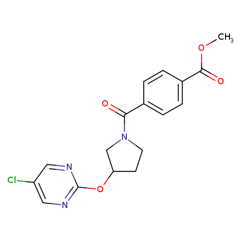 methyl 4-{3-[(5-chloropyrimidin-2-yl)oxy]pyrrolidine-1-carbonyl}benzoate