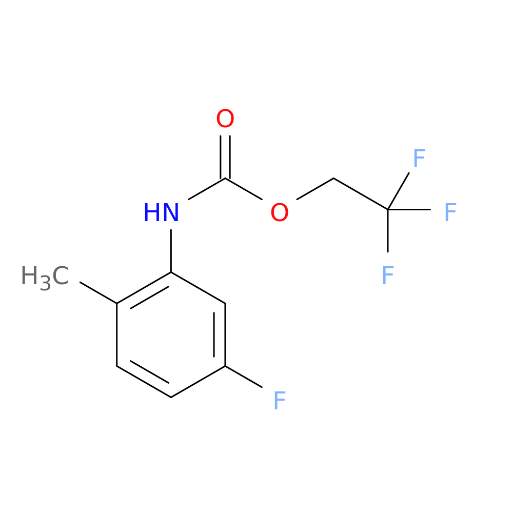 2,2,2-trifluoroethyl N-(5-fluoro-2-methylphenyl)carbamate