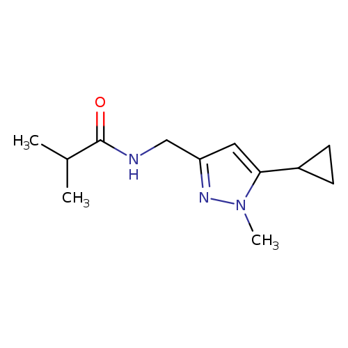 N-[(5-cyclopropyl-1-methyl-1H-pyrazol-3-yl)methyl]-2-methylpropanamide