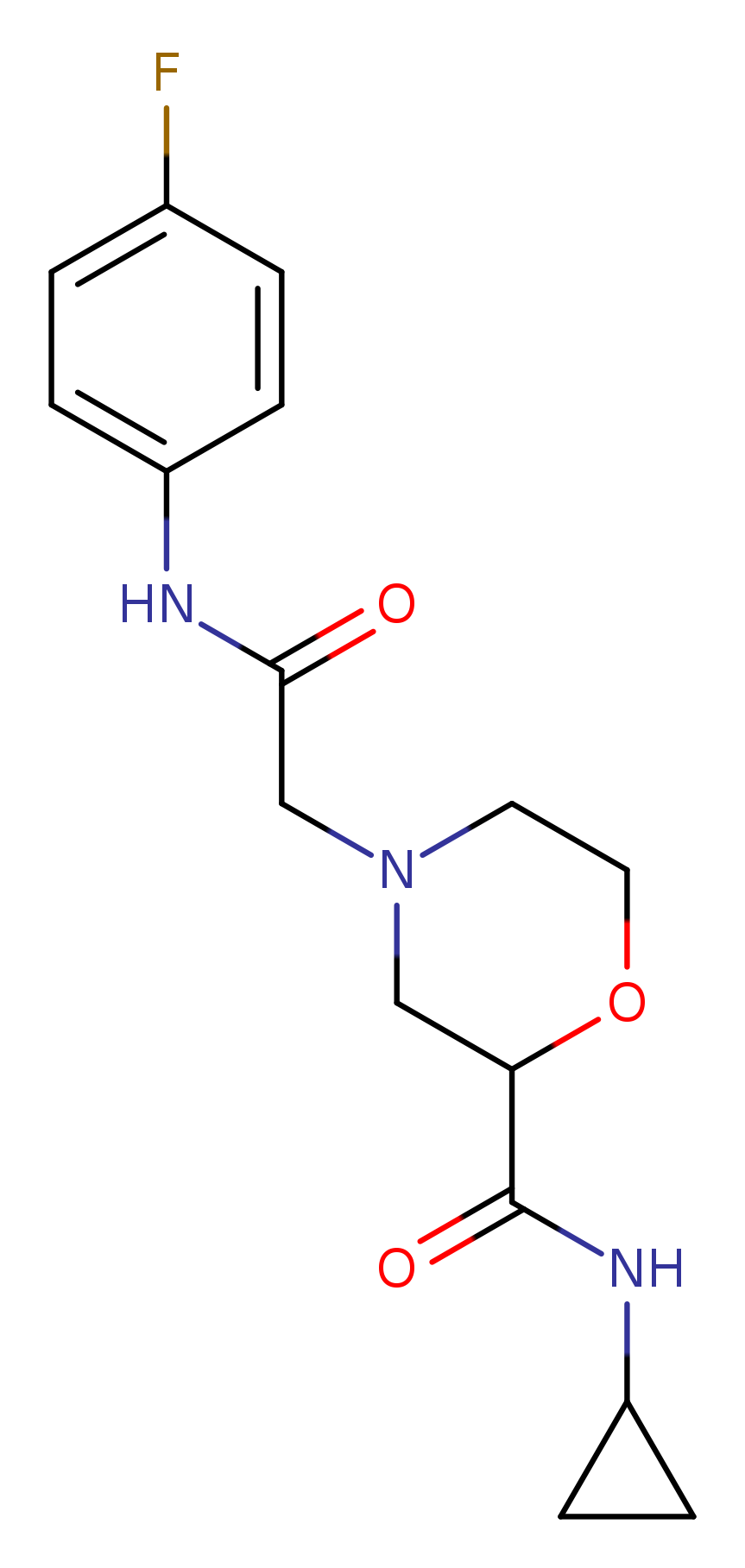 N-cyclopropyl-4-{[(4-fluorophenyl)carbamoyl]methyl}morpholine-2-carboxamide