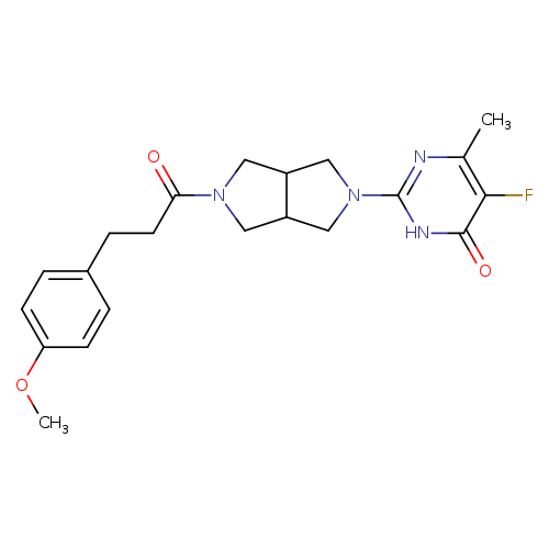 5-fluoro-2-{5-[3-(4-methoxyphenyl)propanoyl]-octahydropyrrolo[3,4-c]pyrrol-2-yl}-6-methyl-3,4-dihydropyrimidin-4-one