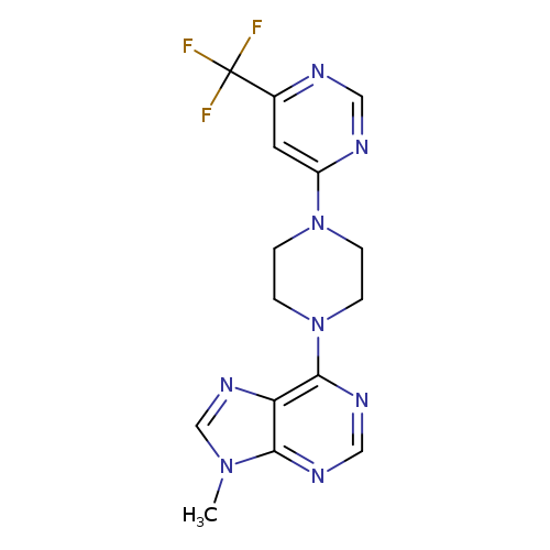 9-methyl-6-{4-[6-(trifluoromethyl)pyrimidin-4-yl]piperazin-1-yl}-9H-purine