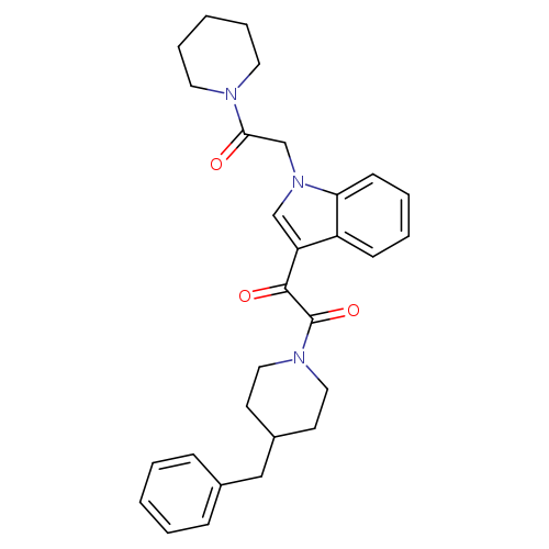 1-(4-benzylpiperidin-1-yl)-2-{1-[2-oxo-2-(piperidin-1-yl)ethyl]-1H-indol-3-yl}ethane-1,2-dione