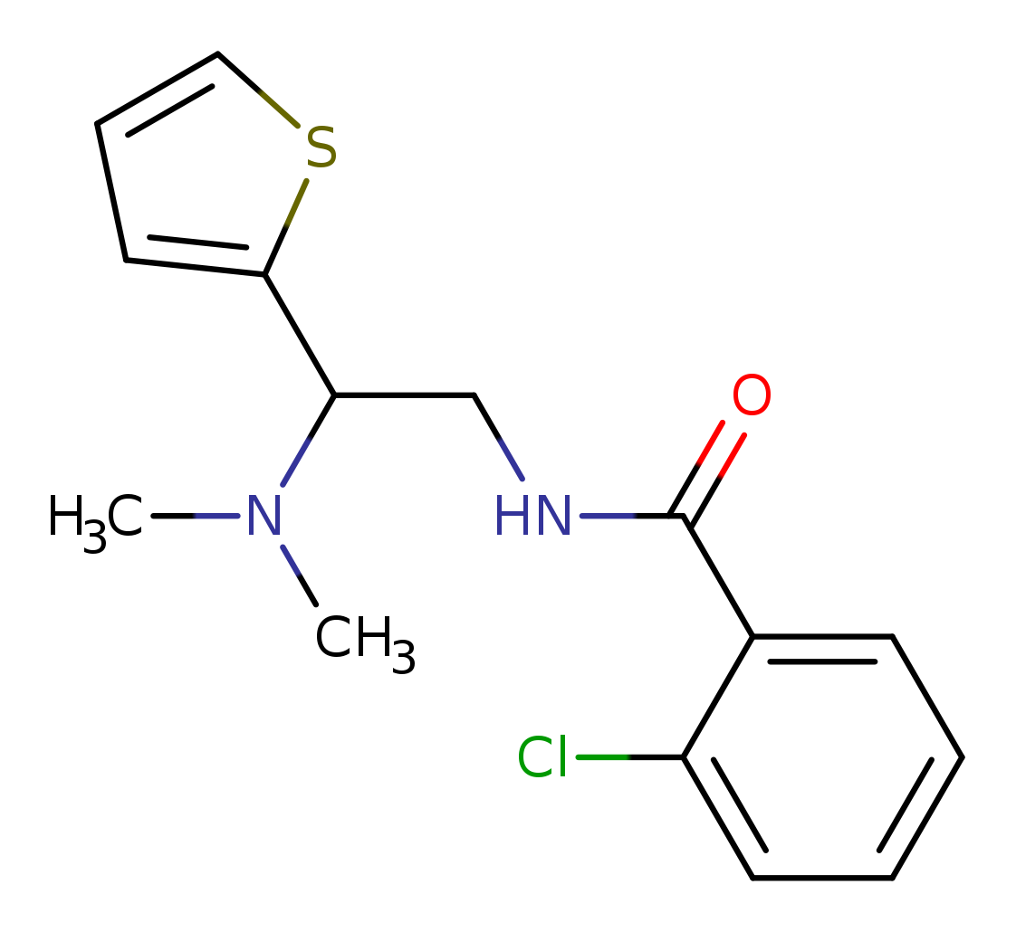2-chloro-N-[2-(dimethylamino)-2-(thiophen-2-yl)ethyl]benzamide
