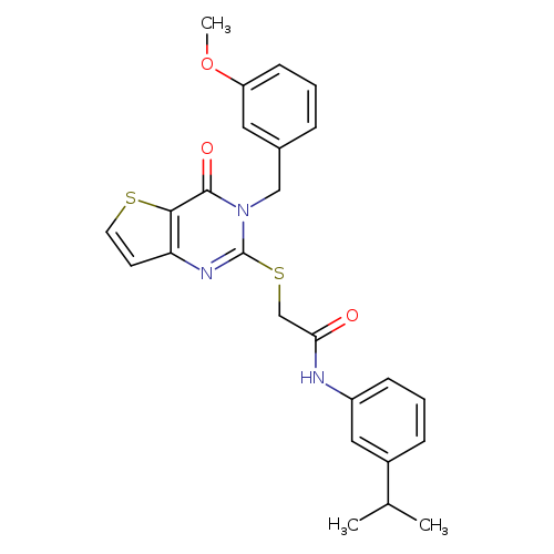2-({3-[(3-methoxyphenyl)methyl]-4-oxo-3H,4H-thieno[3,2-d]pyrimidin-2-yl}sulfanyl)-N-[3-(propan-2-yl)phenyl]acetamide
