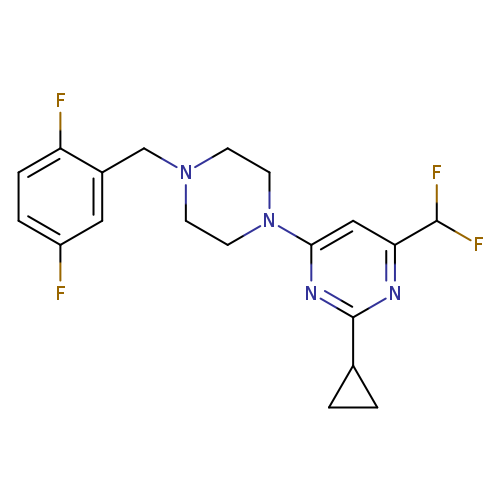 2-cyclopropyl-4-(difluoromethyl)-6-{4-[(2,5-difluorophenyl)methyl]piperazin-1-yl}pyrimidine