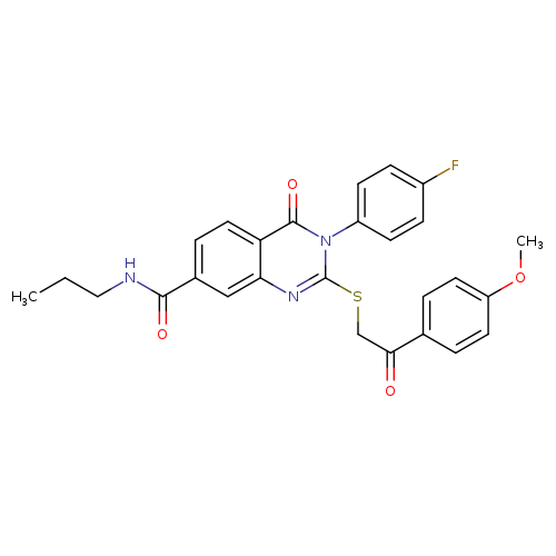 3-(4-fluorophenyl)-2-{[2-(4-methoxyphenyl)-2-oxoethyl]sulfanyl}-4-oxo-N-propyl-3,4-dihydroquinazoline-7-carboxamide
