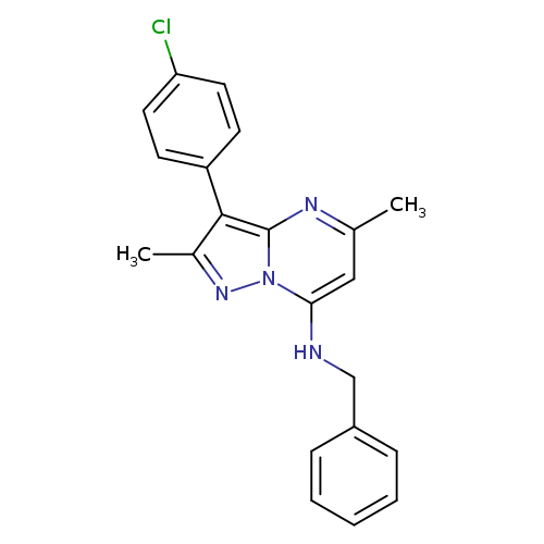 N-benzyl-3-(4-chlorophenyl)-2,5-dimethylpyrazolo[1,5-a]pyrimidin-7-amine