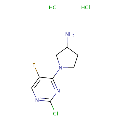 1-(2-chloro-5-fluoropyrimidin-4-yl)pyrrolidin-3-aminedihydrochloride