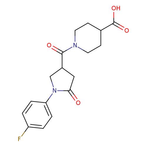 1-([1-(4-Fluorophenyl)-5-oxopyrrolidin-3-yl]carbonyl)piperidine-4-carboxylic acid