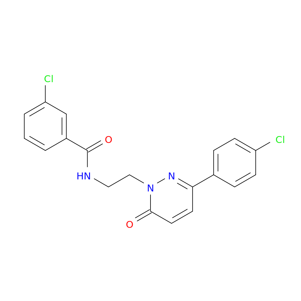 3-chloro-N-{2-[3-(4-chlorophenyl)-6-oxo-1,6-dihydropyridazin-1-yl]ethyl}benzamide