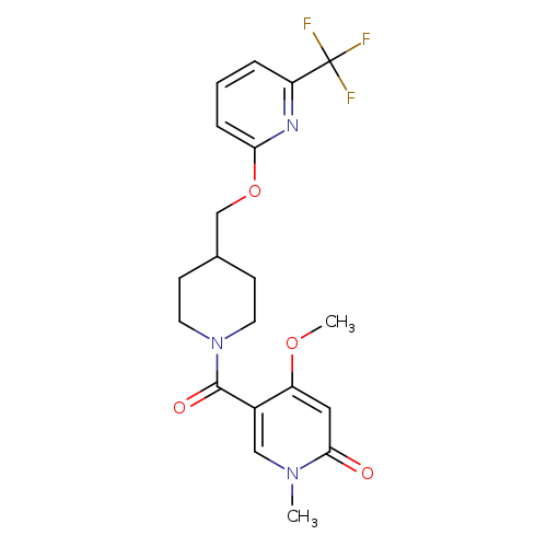 4-methoxy-1-methyl-5-[4-({[6-(trifluoromethyl)pyridin-2-yl]oxy}methyl)piperidine-1-carbonyl]-1,2-dihydropyridin-2-one