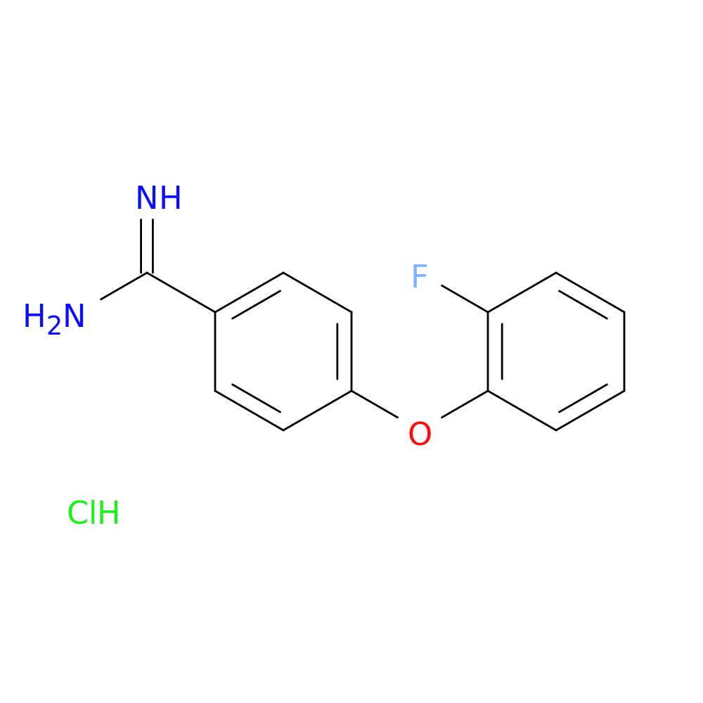 4-(2-fluorophenoxy)benzene-1-carboximidamide hydrochloride