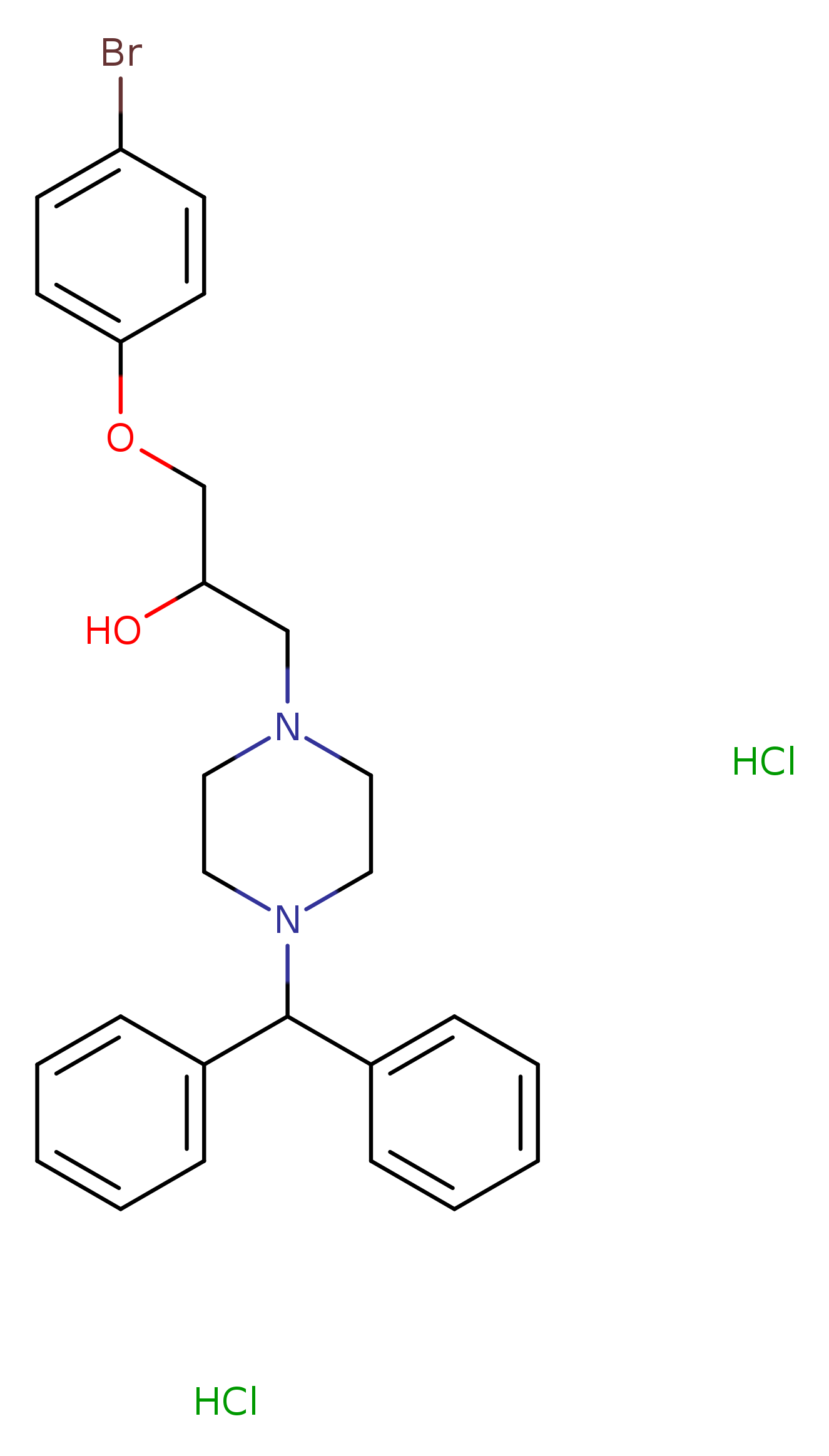 1-(4-bromophenoxy)-3-[4-(diphenylmethyl)piperazin-1-yl]propan-2-ol dihydrochloride
