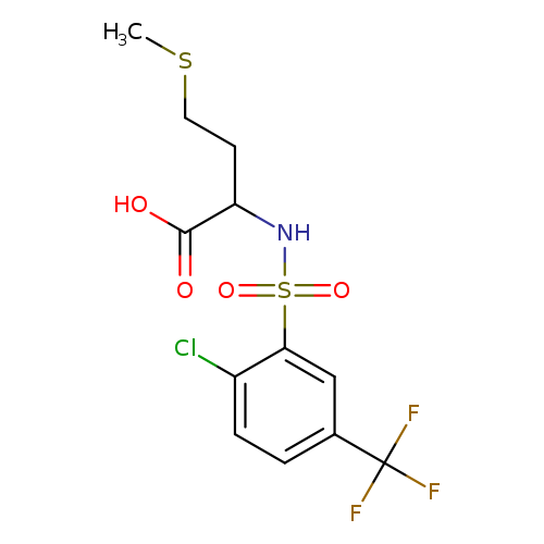 2-[2-chloro-5-(trifluoromethyl)benzenesulfonamido]-4-(methylsulfanyl)butanoic acid