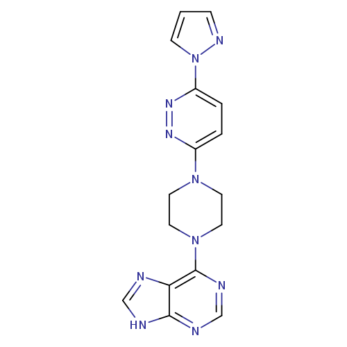 6-{4-[6-(1H-pyrazol-1-yl)pyridazin-3-yl]piperazin-1-yl}-9H-purine
