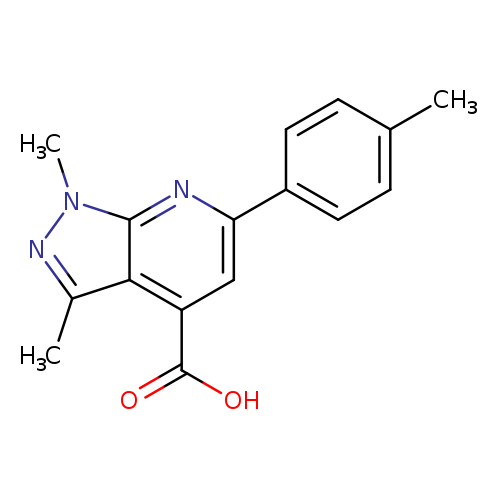 1,3-dimethyl-6-(4-methylphenyl)-1H-pyrazolo[3,4-b]pyridine-4-carboxylic acid