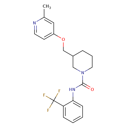3-{[(2-methylpyridin-4-yl)oxy]methyl}-N-[2-(trifluoromethyl)phenyl]piperidine-1-carboxamide