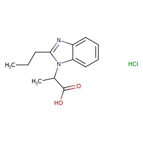 2-(2-propyl-1H-benzimidazol-1-yl)propanoic acid hydrochloride