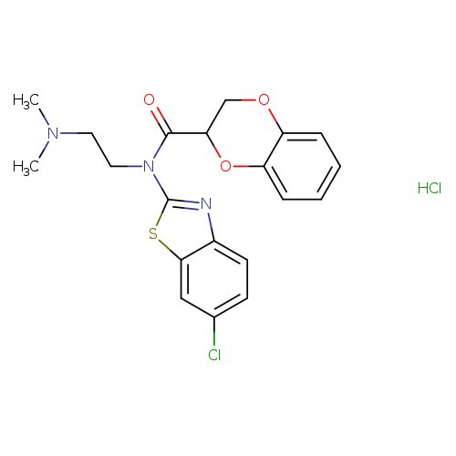 N-(6-chloro-1,3-benzothiazol-2-yl)-N-[2-(dimethylamino)ethyl]-2,3-dihydro-1,4-benzodioxine-2-carboxamide hydrochloride