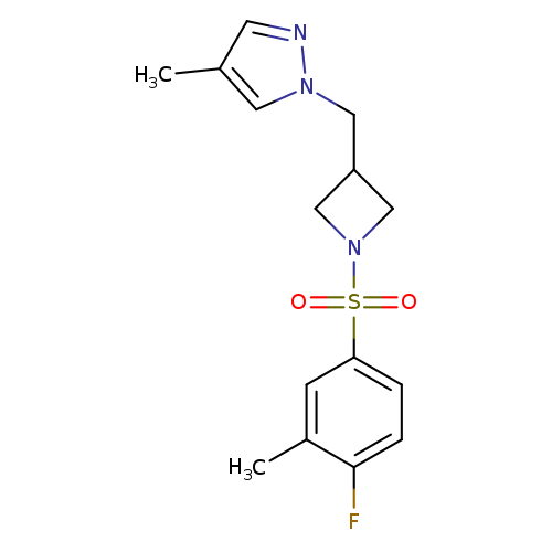 1-{[1-(4-fluoro-3-methylbenzenesulfonyl)azetidin-3-yl]methyl}-4-methyl-1H-pyrazole