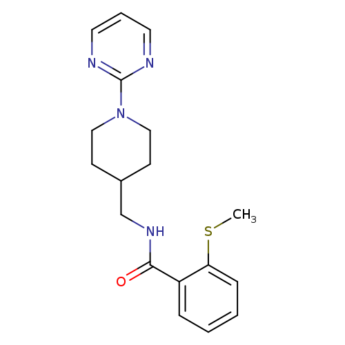 2-(methylsulfanyl)-N-{[1-(pyrimidin-2-yl)piperidin-4-yl]methyl}benzamide