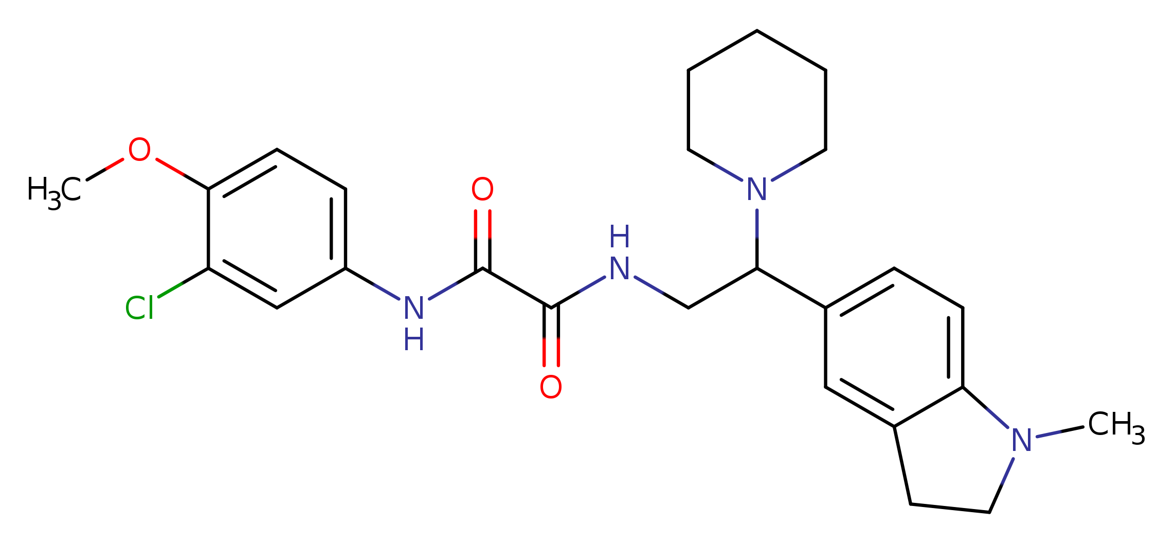 N'-(3-chloro-4-methoxyphenyl)-N-[2-(1-methyl-2,3-dihydro-1H-indol-5-yl)-2-(piperidin-1-yl)ethyl]ethanediamide