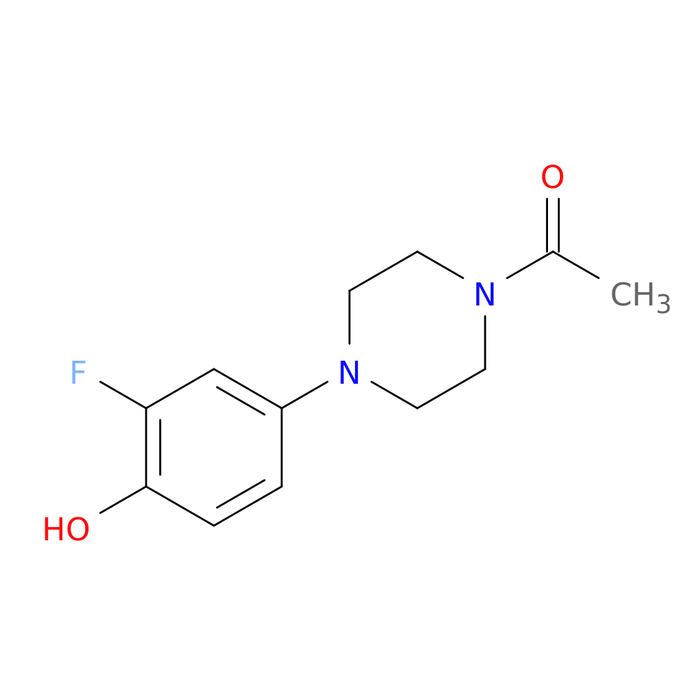 1-(4-(3-Fluoro-4-hydroxyphenyl)piperazin-1-yl)ethanone