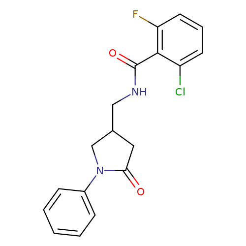2-chloro-6-fluoro-N-[(5-oxo-1-phenylpyrrolidin-3-yl)methyl]benzamide