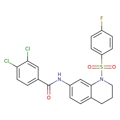 3,4-dichloro-N-[1-(4-fluorobenzenesulfonyl)-1,2,3,4-tetrahydroquinolin-7-yl]benzamide