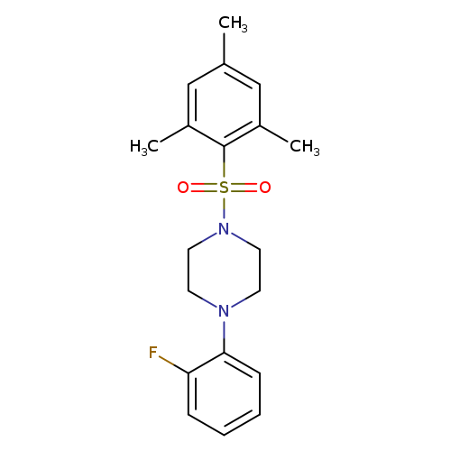 1-(2-fluorophenyl)-4-(2,4,6-trimethylbenzenesulfonyl)piperazine
