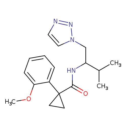 1-(2-methoxyphenyl)-N-[3-methyl-1-(1H-1,2,3-triazol-1-yl)butan-2-yl]cyclopropane-1-carboxamide