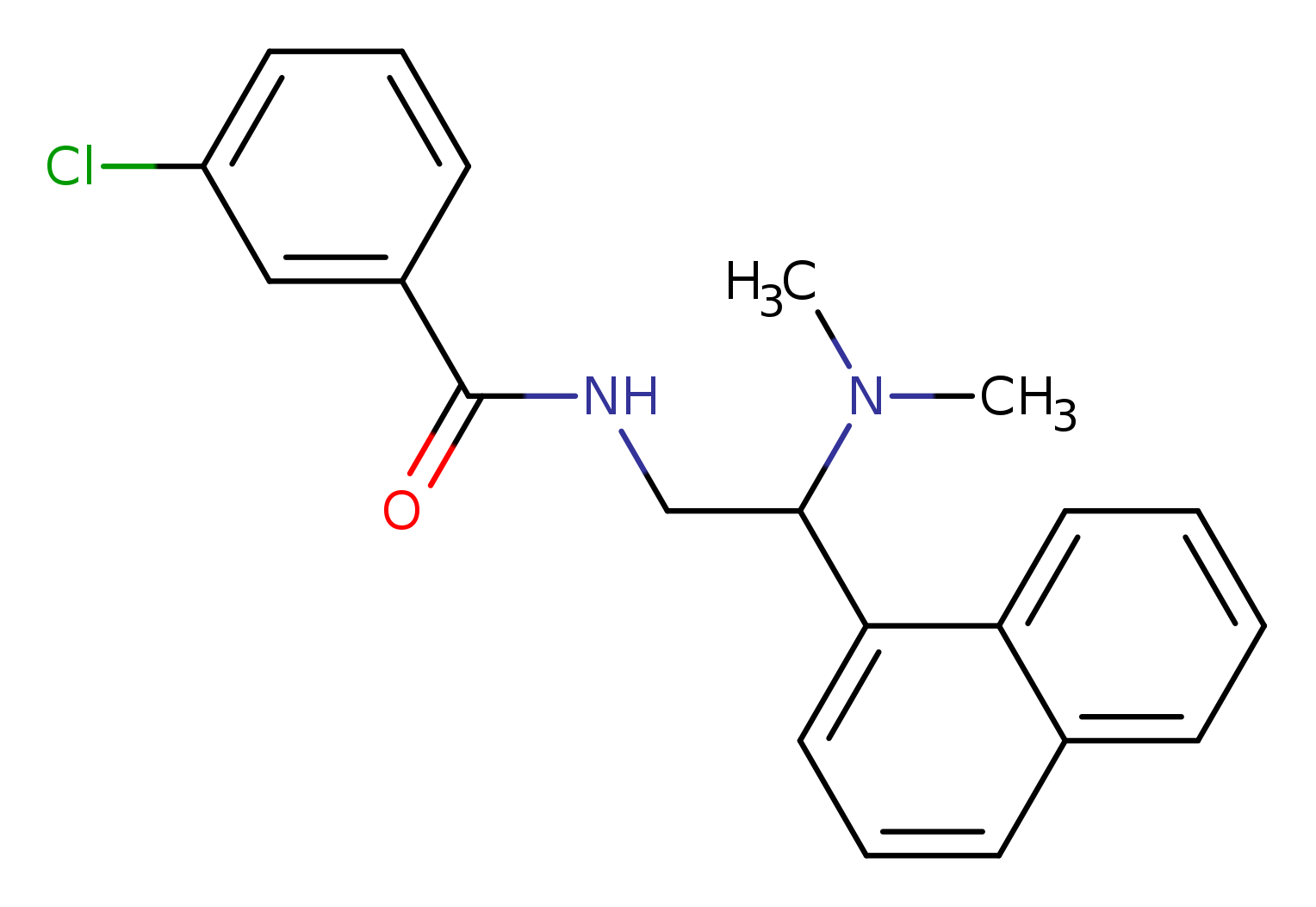 3-chloro-N-[2-(dimethylamino)-2-(naphthalen-1-yl)ethyl]benzamide