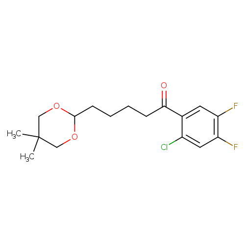 2'-Chloro-4',5'-difluoro-5-(5,5-dimethyl-1,3-dioxan-2-yl)valerophenone