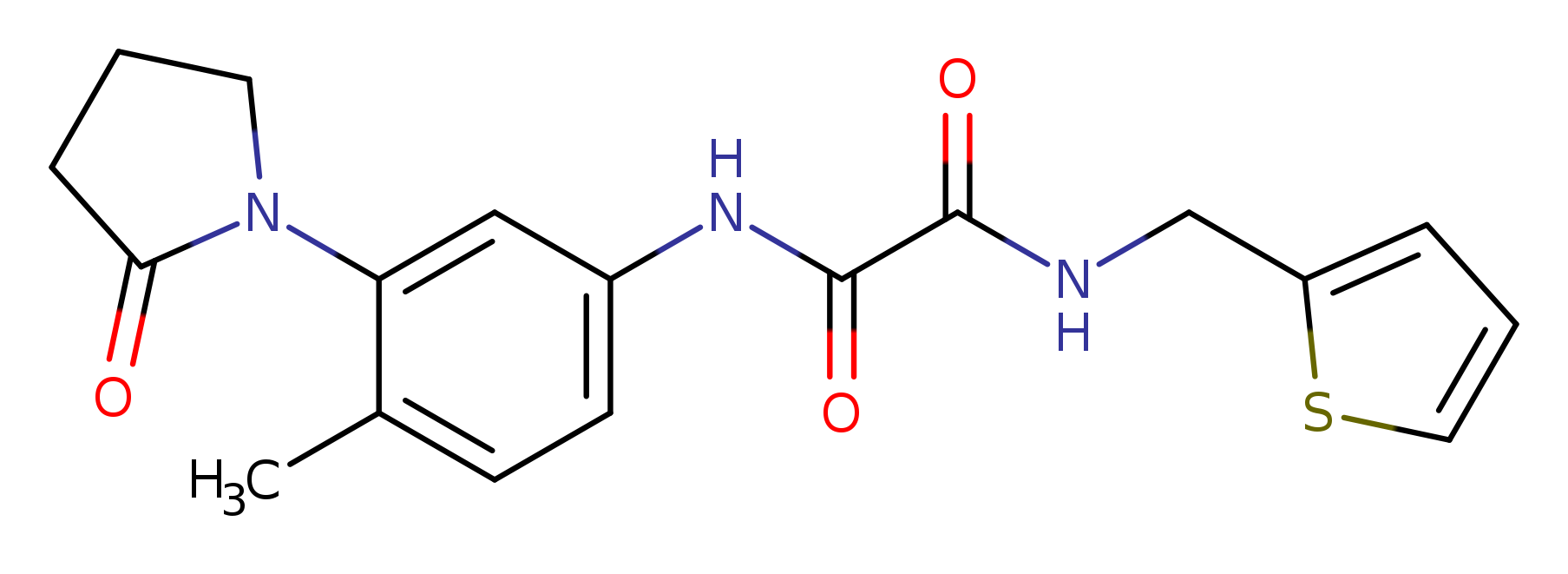 N'-[4-methyl-3-(2-oxopyrrolidin-1-yl)phenyl]-N-[(thiophen-2-yl)methyl]ethanediamide