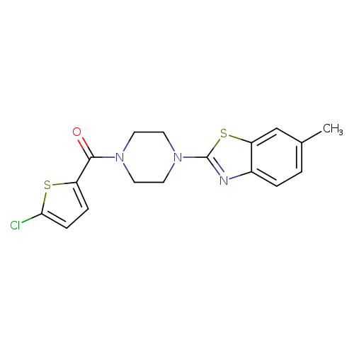 2-[4-(5-chlorothiophene-2-carbonyl)piperazin-1-yl]-6-methyl-1,3-benzothiazole