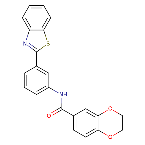 N-[3-(1,3-benzothiazol-2-yl)phenyl]-2,3-dihydro-1,4-benzodioxine-6-carboxamide