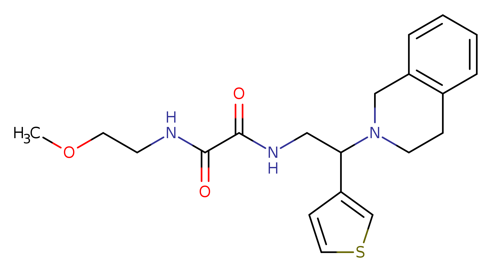 N-(2-methoxyethyl)-N'-[2-(1,2,3,4-tetrahydroisoquinolin-2-yl)-2-(thiophen-3-yl)ethyl]ethanediamide